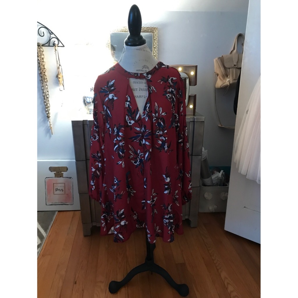 Floral Keyhole Tunic/Dress